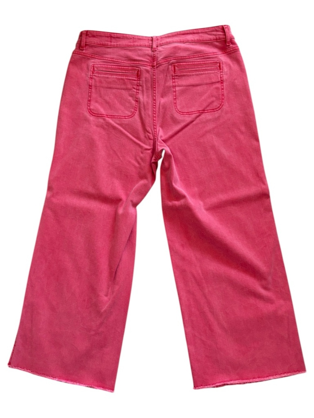 J. Jill Mid-Rise Welt-Pocket Wide-Leg Crops in Pomegranate 12 - Picture 4 of 9